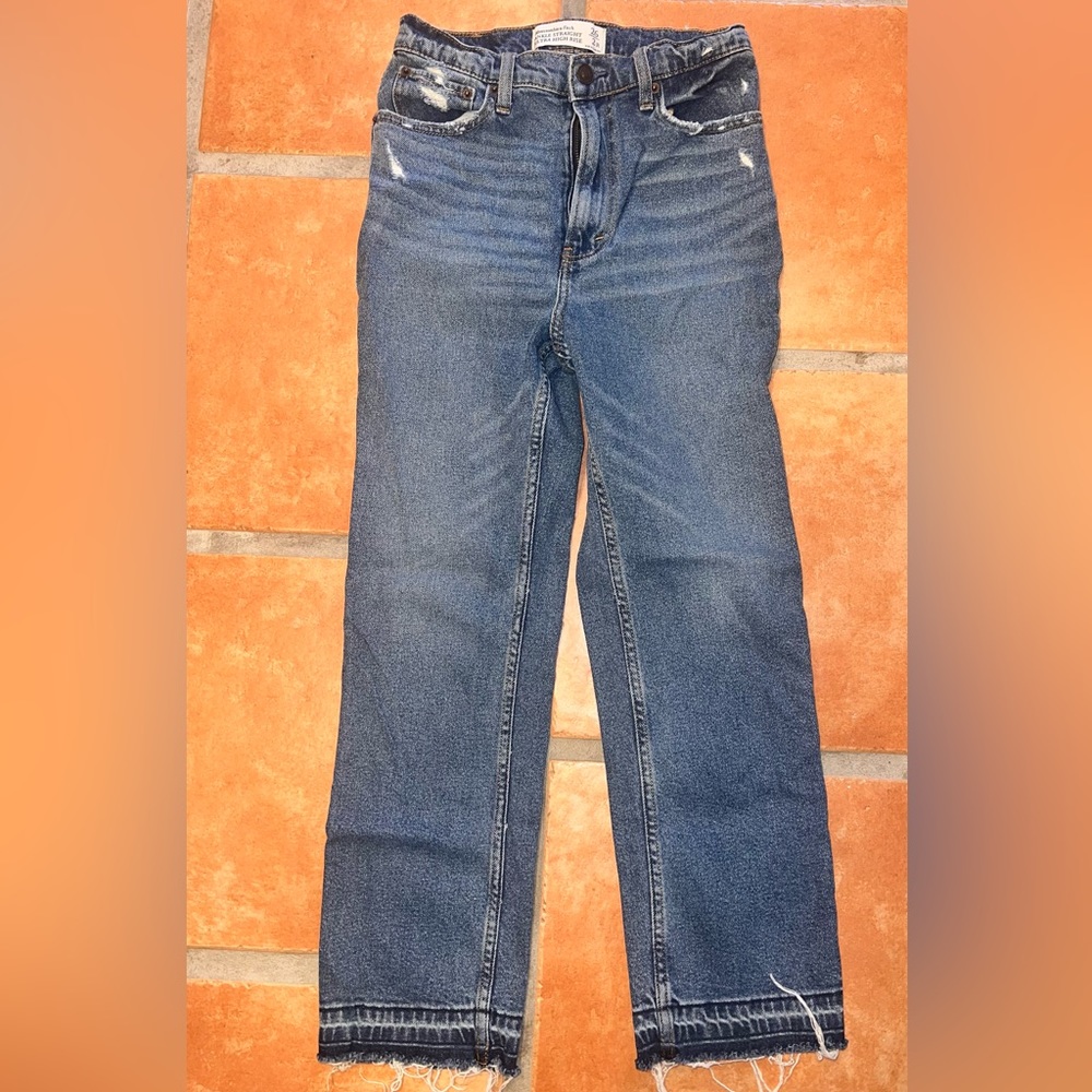 Abercrombie & Fitch ANKLE STRAIGHT ULTRA HIGH RISE